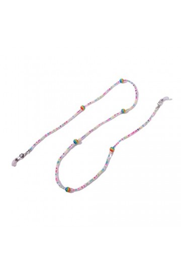 ViLLeX Sangle de lunettes for femmes, crochets doreille antidérapants perlés et sangles de lunettes de soleil élégantes en s