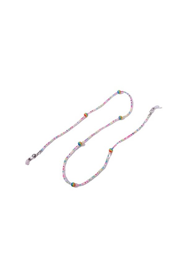 ViLLeX Sangle de lunettes for femmes, crochets doreille antidérapants perlés et sangles de lunettes de soleil élégantes en s