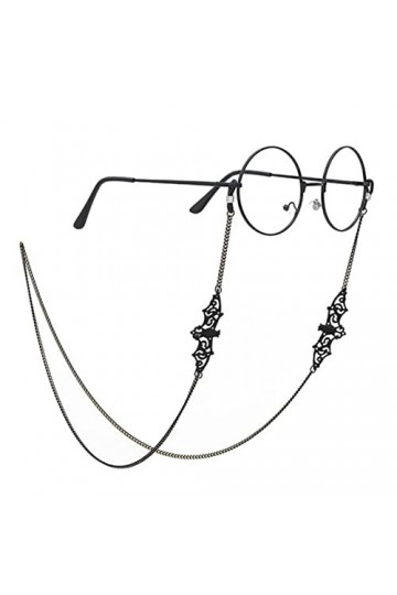 XIDUO Cordon à suspendre pour lunettes de soleil - Style rétro - Noir - 75 cm