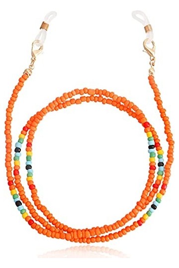 MORYEN Sangle de Lunettes Longe de Lunettes for Femmes Chaîne de Cou perlée colorée Porte-chaîne de Lunettes élégante Color 