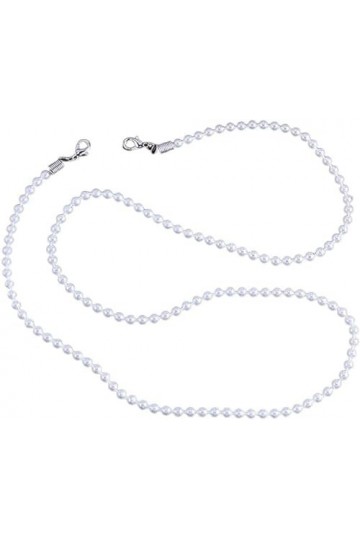 MORYEN Lunettes Chaînes de Lunettes for Femmes Perle Anti-Perte Réglable Extrémités en Caoutchouc Connecteurs Élégant Retenue