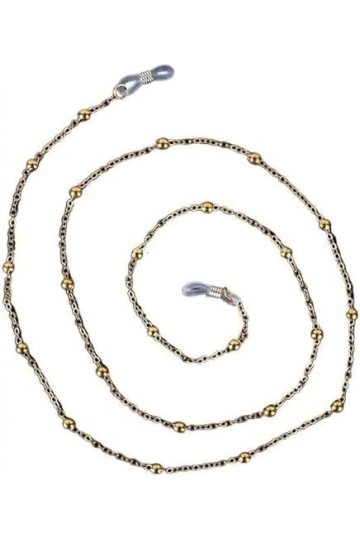 MORYEN Chaînes de Lunettes de Lunettes for Femmes Alliage Simple Petite chaîne de Cou de Perle Sangles de Lunettes de Soleil 