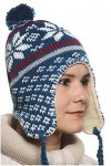 MAROK-INERIE Bonnet Péruvien Chullo chullu avec Pompon Mixte Homme/Femme Couleurs au Choix Bleu 2 