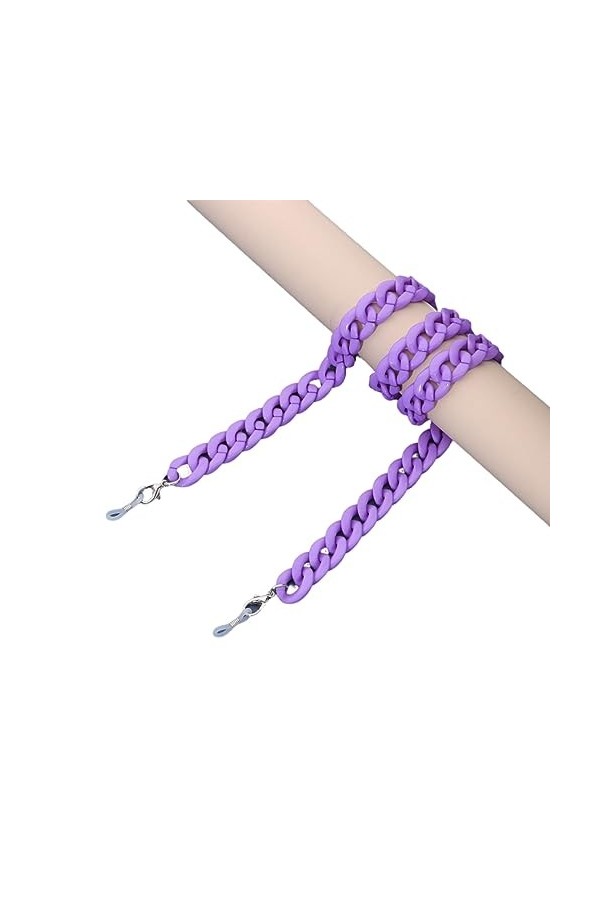 Chaîne De Lunettes Chaîne De Lunettes En Acrylique Épais, 4 Pièces, Corde De Lunettes Antidérapante Et Anti-Perte, Orange