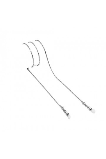 Chaîne De Lunettes 2 Pièces Lunettes Anti-Dérapant Chaîne Fixe Femmes Suspendus Cou Lanière En Acier Titane Lunettes De Solei