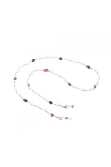 Chaîne De Lunettes 2 Morceaux De Chaîne De Masque En Métal Chaîne De Lunettes De Perles De Cristal Chaîne De Suspension DÉco