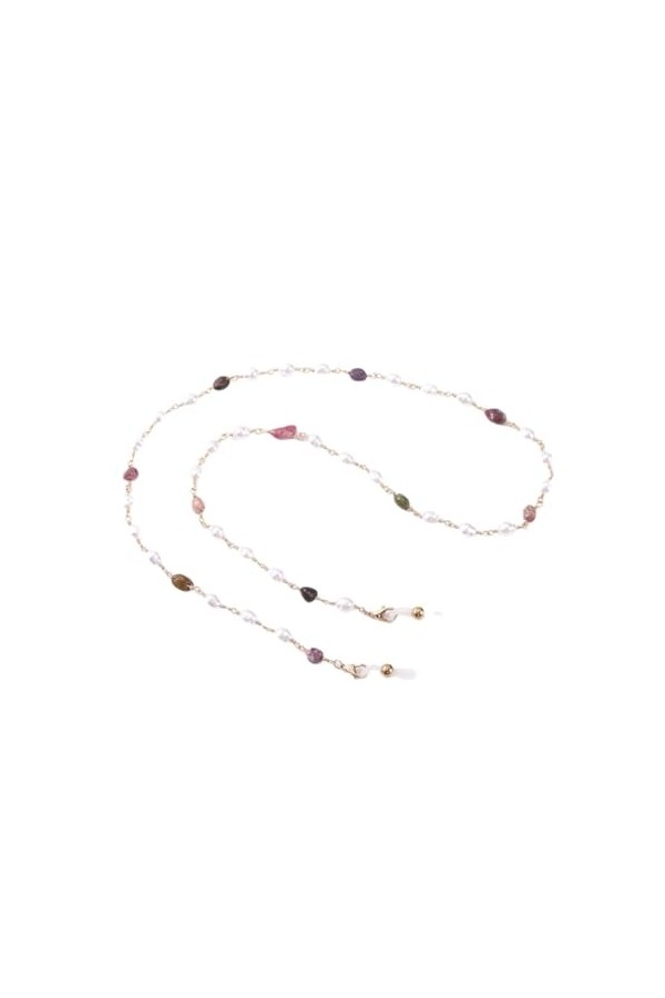 Chaîne De Lunettes 2 Morceaux De Chaîne De Masque En Métal Chaîne De Lunettes De Perles De Cristal Chaîne De Suspension DÉco