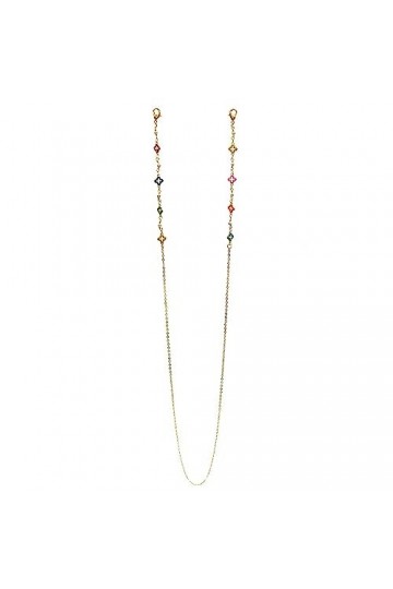 Chaîne De Lunettes Accessoires De Lunettes Plaqués Or, Chaîne De Lunettes À Feuilles De Couleur Ajourées, 4 Pièces