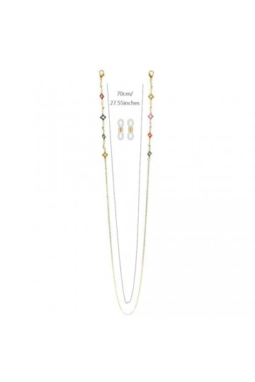 Chaîne De Lunettes Accessoires De Lunettes Plaqués Or, Chaîne De Lunettes À Feuilles De Couleur Ajourées, 4 Pièces