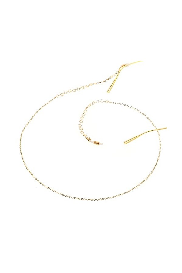ViLLeX Chaînes de Lunettes Sangle de Lunettes for Femmes Chaîne de Cou en Forme détoile évidée en métal Chaînes Porte-Lunett