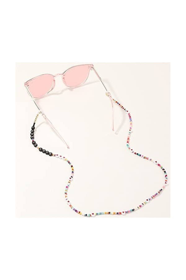 ViLLeX Chaînes de Lunettes de Lunettes for Femmes coloré perlé Masque Longe élégant Lunettes de retenue