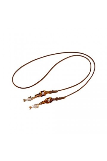 ViLLeX Chaînes de lunettes de vue for femmes Boucle en forme de U Rétro Anti-dérapant élégant Retenue de lunettes Color : Br