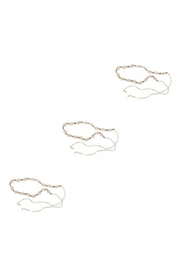 Uonlytech 3 Pièces Chaîne De Lunettes En or Lunettes Élégantes Chaîne De Lunettes Coquillage Sangle Mode