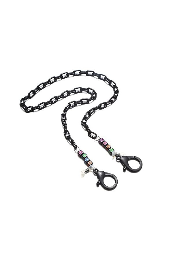 NOGRAX Sangle de lunettes Longe de lunettes for femmes Acrylique Vintage Croix Anti-Perdu Élégant Sangles de lunettes de sole