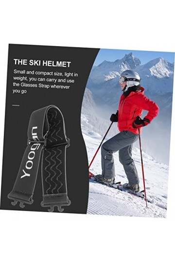 Sosoport 3 Pièces Sangle De Lunettes De Ski Lanière De Lunettes De Soleil De Sport Cordons Noirs Câble De Retenue De Lunettes