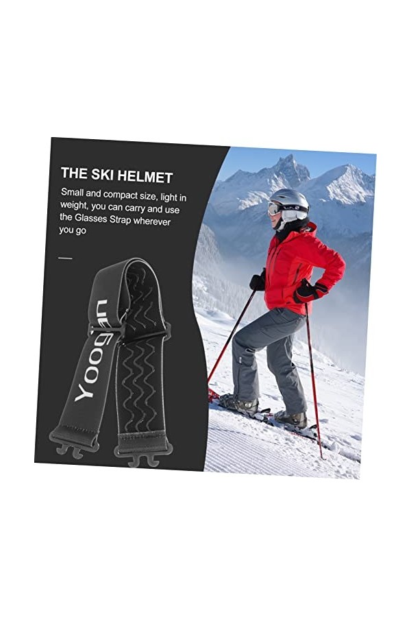 Sosoport 3 Pièces Sangle De Lunettes De Ski Lanière De Lunettes De Soleil De Sport Cordons Noirs Câble De Retenue De Lunettes