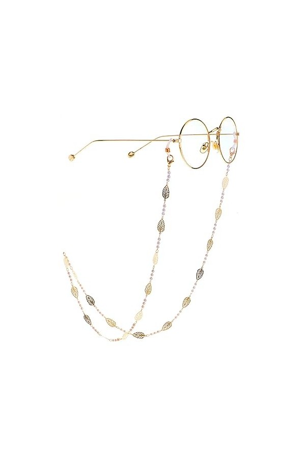 GUETTO Corde De Lunettes Perle Dor Chaîne De Lunettes Faite À La Main Corde De Lunettes