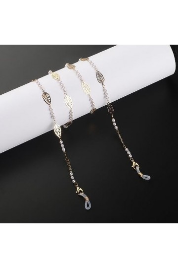 GUETTO Corde De Lunettes Perle Dor Chaîne De Lunettes Faite À La Main Corde De Lunettes