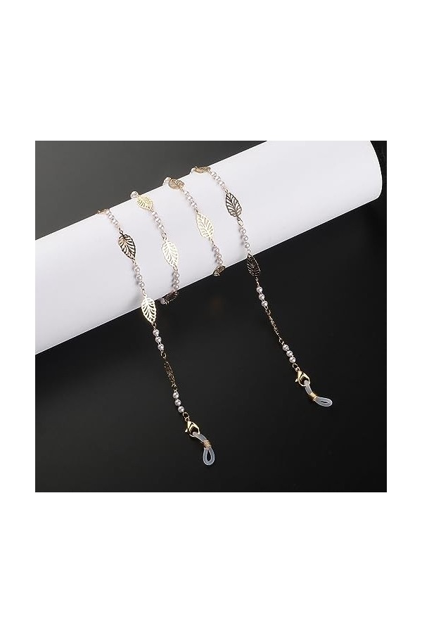 GUETTO Corde De Lunettes Perle Dor Chaîne De Lunettes Faite À La Main Corde De Lunettes