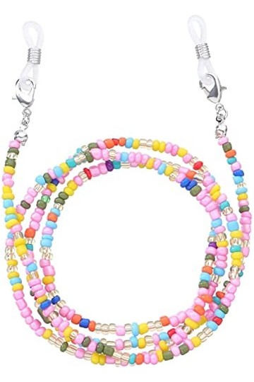 MORYEN Sangle de Lunettes Chaînes de Lunettes for Femmes Crochets doreille antidérapants perlés et chaînes de Porte-Lunettes