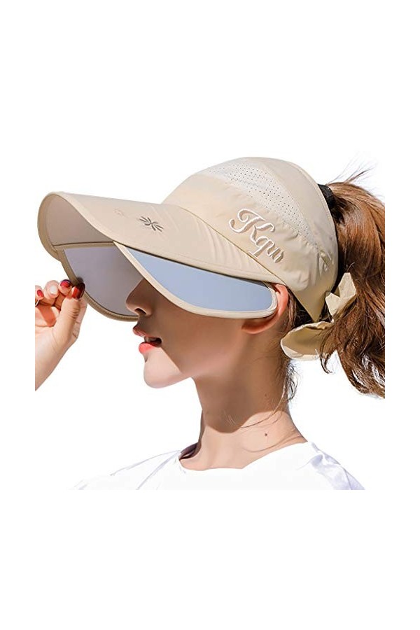 WWricotta Casquette Femme Ete - Chapeau De Protection UV Pare-Soleil DéTé Chapeau ÉTé Large Bord VisièRe De Golf Tennis Chap