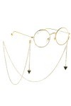 ViLLeX Chaînes de Lunettes Sangle de Lunettes for Femmes Noir Triangle Pendentif Masque Chaînes Lunettes élégantes Cordon