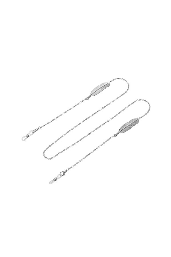 CuteyRain Chaine Lunettes, Perles de Plume de 70cm Lien Chaîne Lunettes de Lunette Cinkalce Lunettes de Soleil Lunettes de So