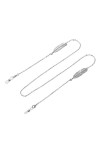 CuteyRain Chaine Lunettes, Perles de Plume de 70cm Lien Chaîne Lunettes de Lunette Cinkalce Lunettes de Soleil Lunettes de So