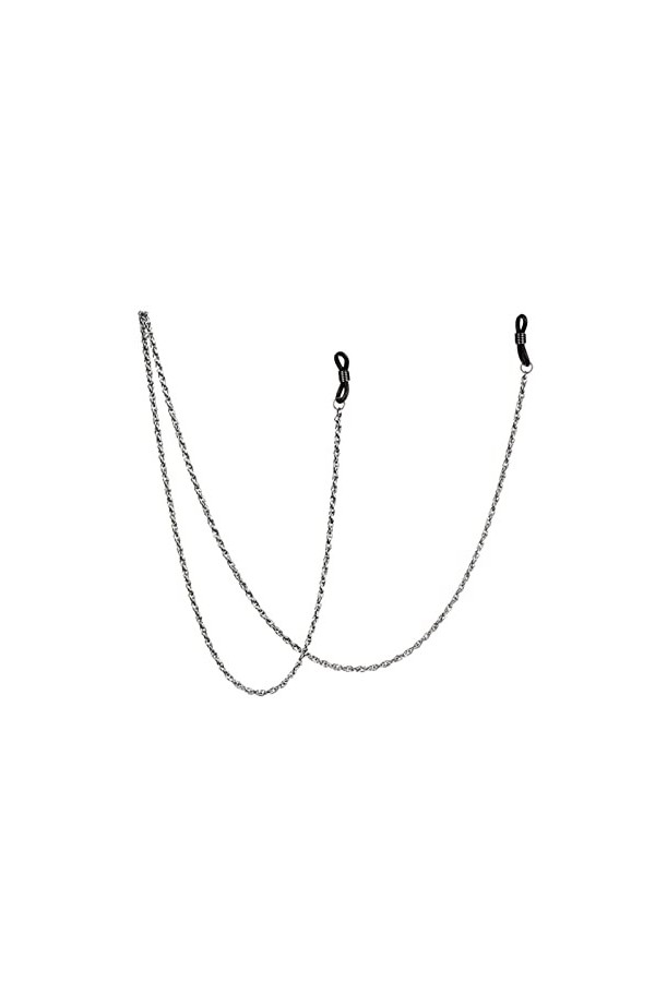 CuteyRain Chaine Lunettes, 61/70cm Acrylique Lunettes en Cristal de la chaîne Crousel Crystal Crystal Black Beads Lunettes Co