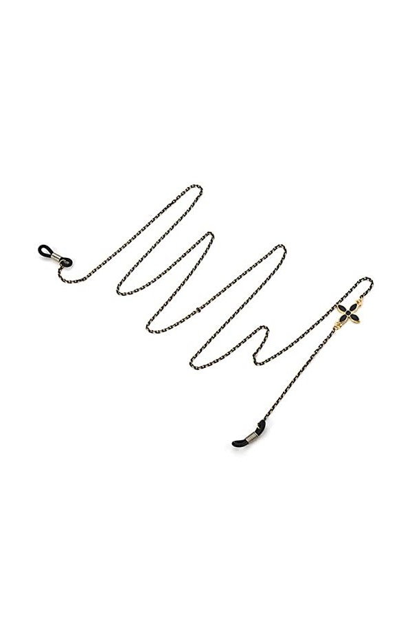 CuteyRain Chaine Lunettes, Femmes Retro Sunglass Noir Chaînes Lanières Lunettes Accessoires Lunettes de Soleil Lunettes de So