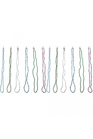 Baluue 12 Pièces Cordon Chaîne De Lunettes Autour Du Cou Sangle De Lunettes Réglable Corde De Couverture De Bouche Collier Po