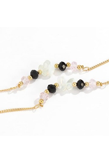 ViLLeX Chaînes de Lunettes de Sangle for Femmes Simples chaînes de Masque perlées irrégulières chaînes de Lunettes élégantes 