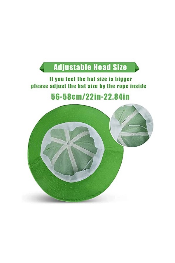 CUHZA Bob Grenouille pour Adulte, Grenouille Bob Adulte Chapeau, Chapeau de pêcheur, Chapeau de Soleil en Coton, Chapeau de P