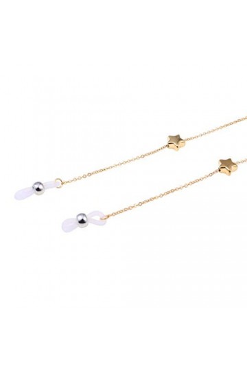 Pendentif étoile lunettes de soleil lunettes chaîne de lecture lunettes mode chaîne à cinq branches outils bijoux rangement b