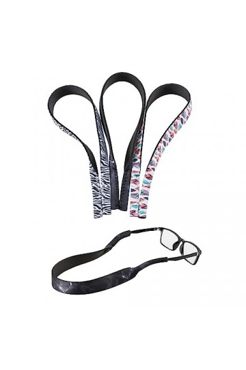 kwmobile Cordon lunettes de soleil - 3x sangle lunette des vue pour femme homme enfant - Lanière lunettes 48 x 2,5 cm en néop