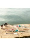 Alpenflüstern Chaîne de lunettes Boho DHK289 - Pour lunettes de soleil - Couleur turquoise, rose et blanc - Rose -