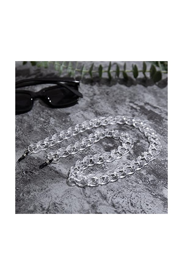 BYYHJNMSXS Chaînes Et Cordons À Lunettes 72Cm Acrylique Lunettes De Soleil Chaîne Femmes Anti-Dérapant Lunettes De Lecture Po