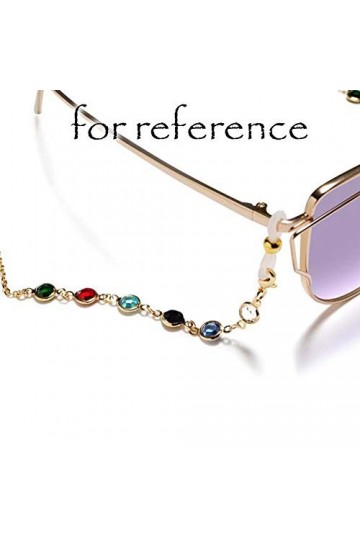 2 pièces Vintage or argent métal chaîne de lunettes perles colorées lunettes de lecture chaîne collier chaîne lunettes de sol