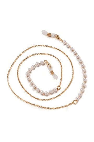 CuteyRain Chaine Lunettes, Lunettes de Vue for Femmes Crystall Crysers Sunglasses Chaînes Verres Porte-Cordon Gold Lanyard Co