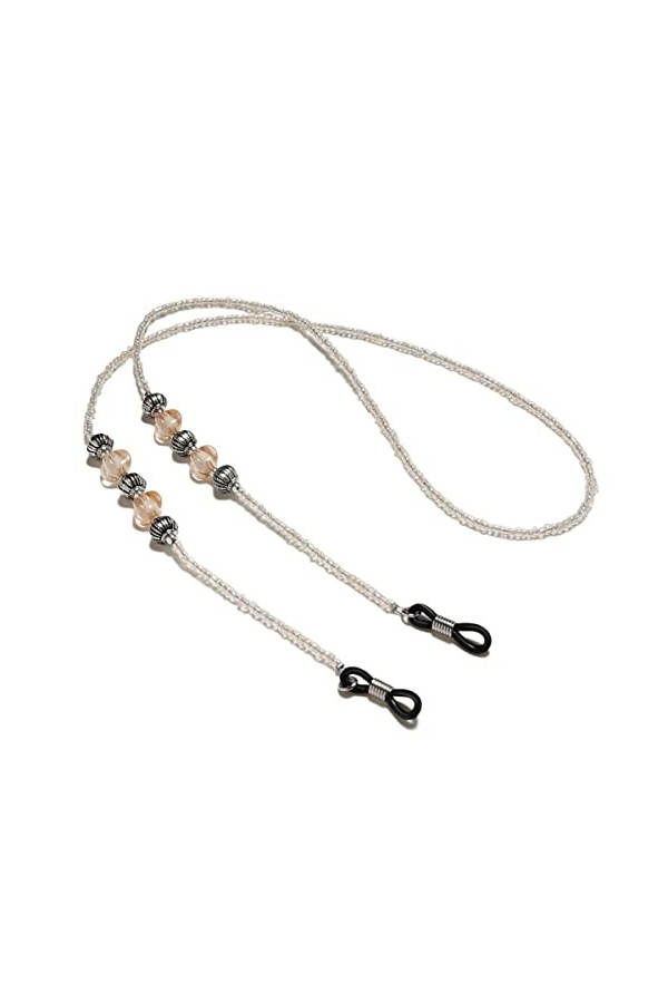 ViLLeX Lanyard Chaînes de Lunettes for Femmes Chaînes de Masque Perlées Rétro Cordon de Lunettes élégant Color : Black, Size