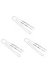 SOIMISS 3 Pièces Haute Lanière Lunettes Lecture Argent Retenue Lunettes Et Porte-Lunettes Chaîne Perlée Qualité Sangle Antidé