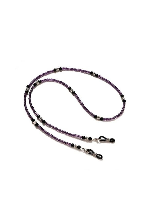 CuteyRain Chaine Lunettes, 70cm Acrylique perlée chaîne de Liaison Lunettes de lunetoir collectif Visage Masque Masque couvoi