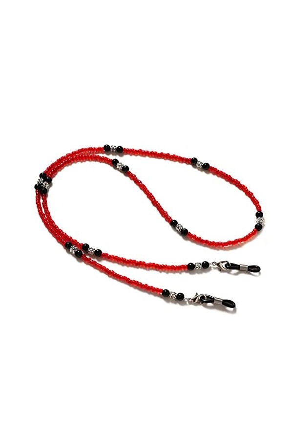 CuteyRain Chaine Lunettes, 70cm Acrylique perlée chaîne de Liaison Lunettes de lunetoir collectif Visage Masque Masque couvoi