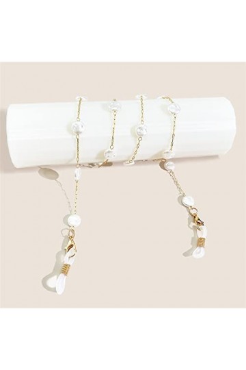 NOGRAX Chaînes de lunettes for femmes rétro plat perle Anti-perte chaîne de cou élégant lunettes chaîne porte-chaîne