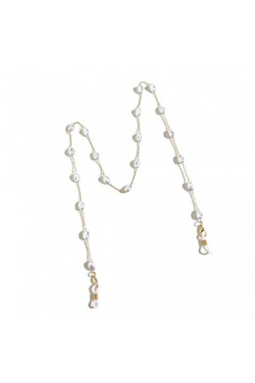 NOGRAX Longe de lunettes chaînes de lunettes for femmes bohême rétro Ellipse perle Anti-perte mode lunettes porte-chaînes