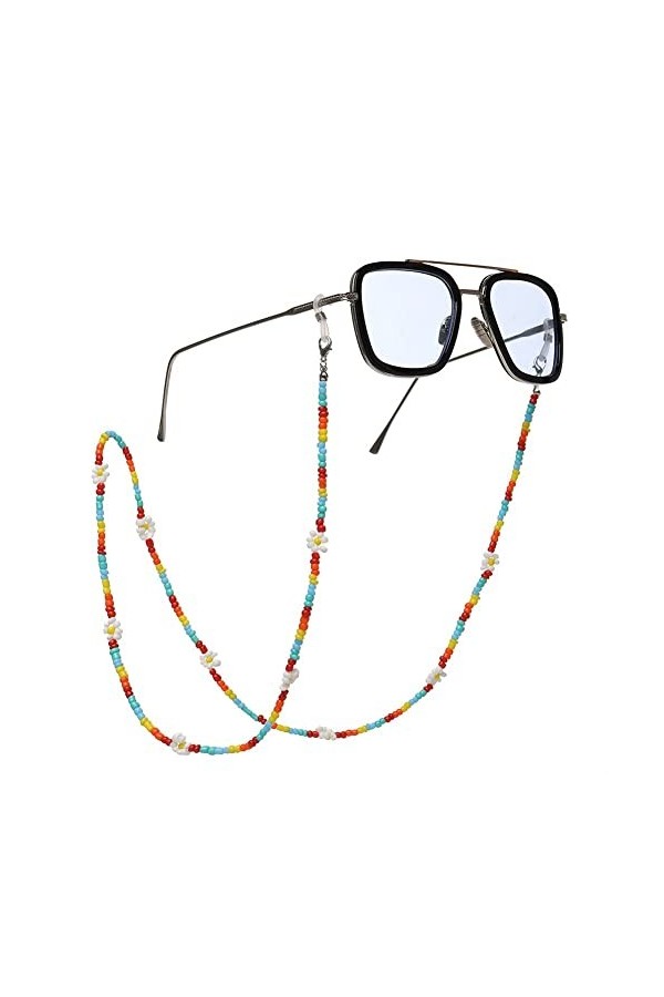 NOGRAX Sangle de lunettes Chaînes de lunettes for femmes Chaînes de masque simples perlées colorées Chaînes porte-lunettes él