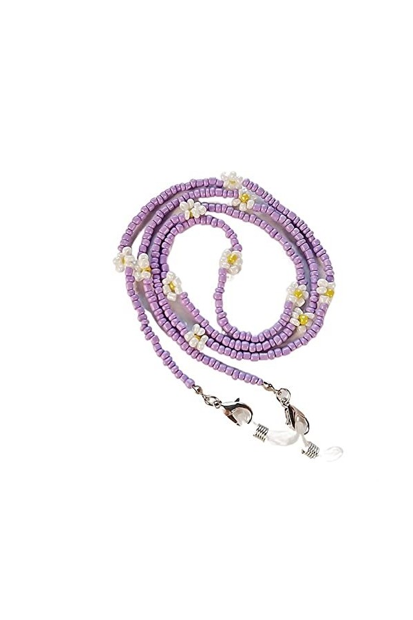 NOGRAX Sangle de Lunettes Chaînes de Lunettes for Femmes Cristal Coloré Chaînes de Masque de Perles Élégantes Lunettes de Ret