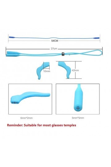 Chaîne Lunettes Sangle Fixe En Silicone De Sport Chaîne De Lunettes Antidérapante Sangle De Lunettes En Corde Antidérapante-V