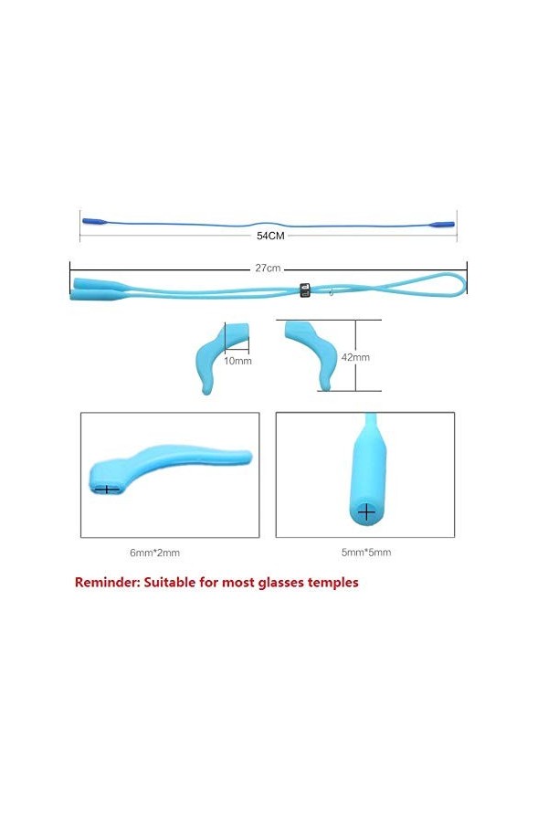 Chaîne Lunettes Sangle Fixe En Silicone De Sport Chaîne De Lunettes Antidérapante Sangle De Lunettes En Corde Antidérapante-R