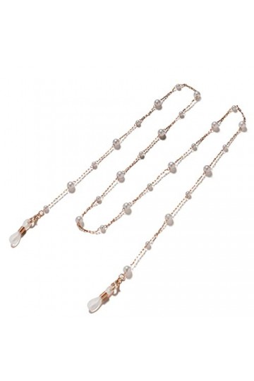 ViLLeX Longe de Lunettes Sangle de Lunettes for Femmes Perle Perlée Chaîne de Cou Anti-Perte Mode Lunettes de Retenue Color 